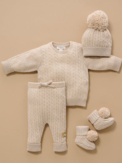 Purebaby Brown Cashmere Cable Stitch Jumper - image 7