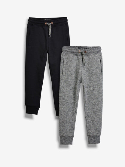 Dsiney Kidz - Black/Grey Slim Fit Joggers 2 Pack (3-16yrs) image 1