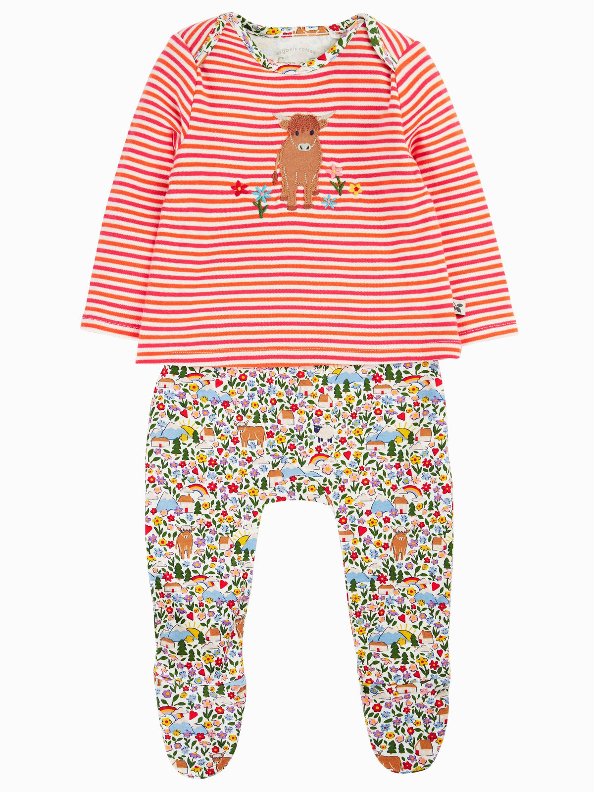 Frugi Pink Brooke Easy Dressing Babygrow - image 1