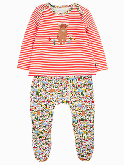 Frugi Pink Brooke Easy Dressing Babygrow - image 1