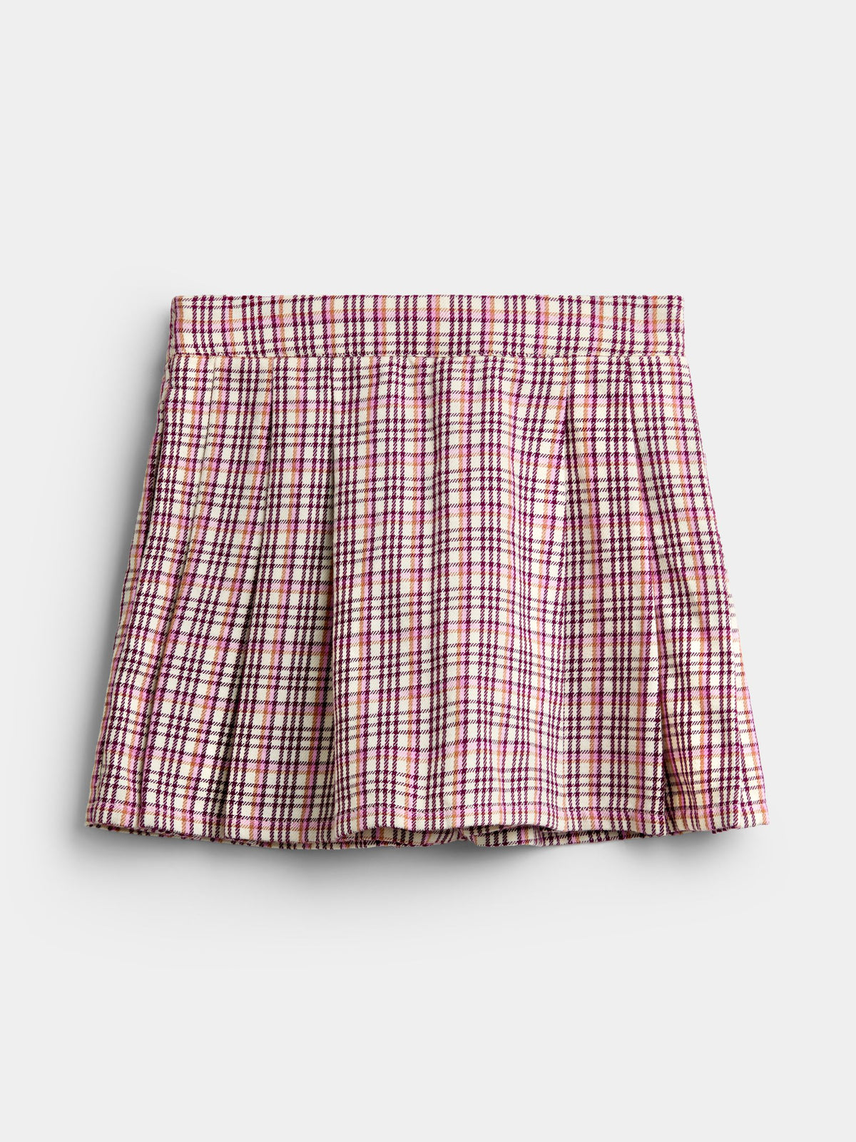 JoJo Maman Bébé Cream Multi Tartan Skort & Rib Top Set - image 4