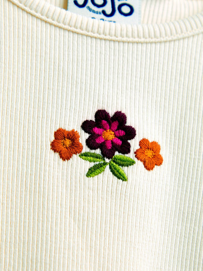 JoJo Maman Bébé Cream Multi Tartan Skort & Rib Top Set - image 6
