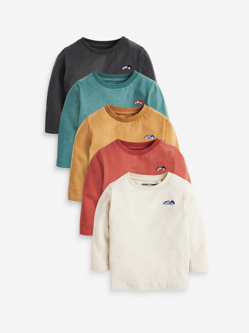 Mineral Long Sleeve T-Shirts 5 Pack (3mths-7yrs) image 1