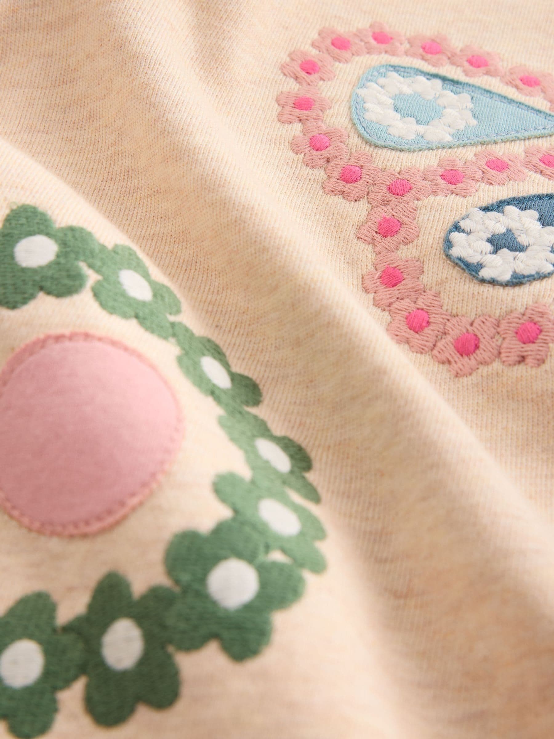 Dsiney Kidz - Boden Cream Ida Sweatshirt Appliqué Dress image 3