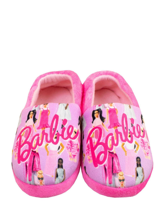 Character Pink Barbie Fleece Slippers image 1