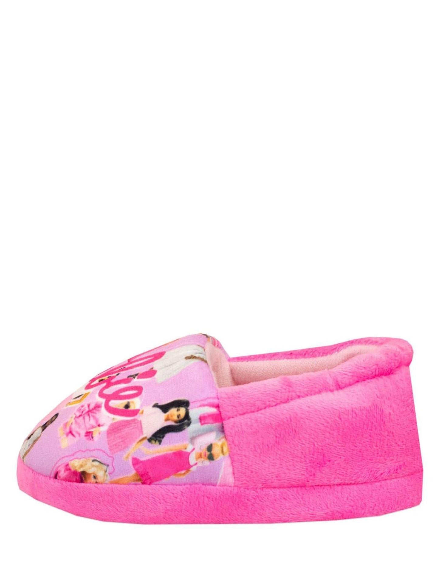 Character Pink Barbie Fleece Slippers image 3