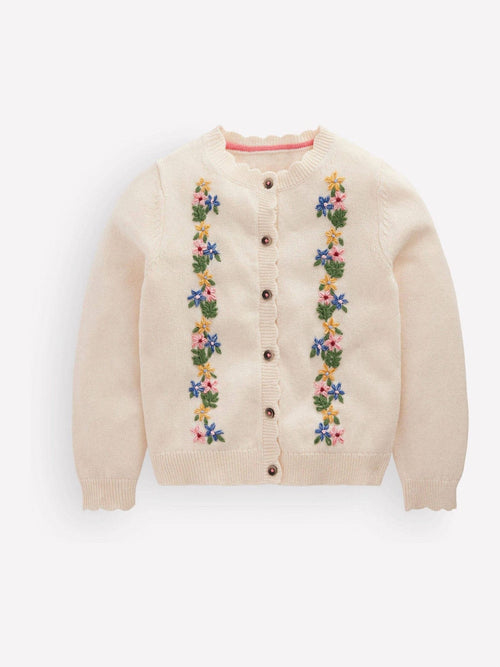 Dsiney Kidz - Boden Cream Pretty Embroidered Cardigan image 1