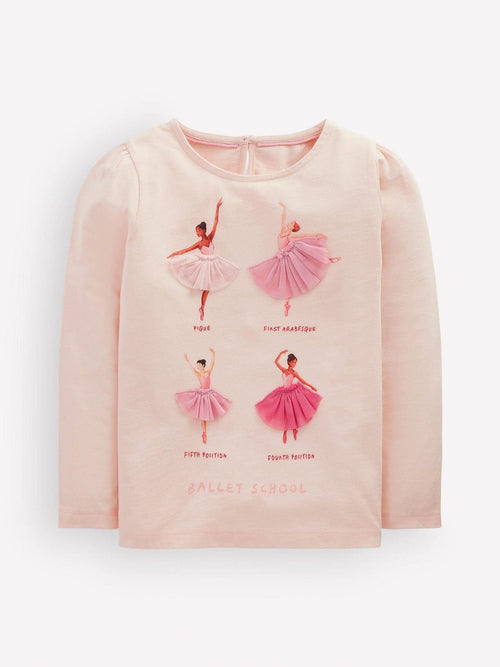 Dsiney Kidz - Boden Pink Puff Sleeve Appliqué T-Shirt image 1