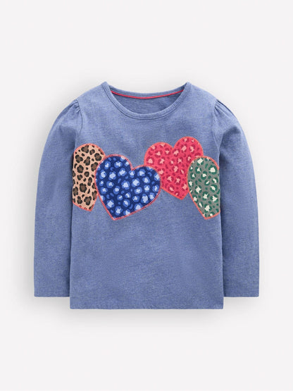 Dsiney Kidz - Boden Blue Puff Sleeve Appliqué  T-Shirt image 1