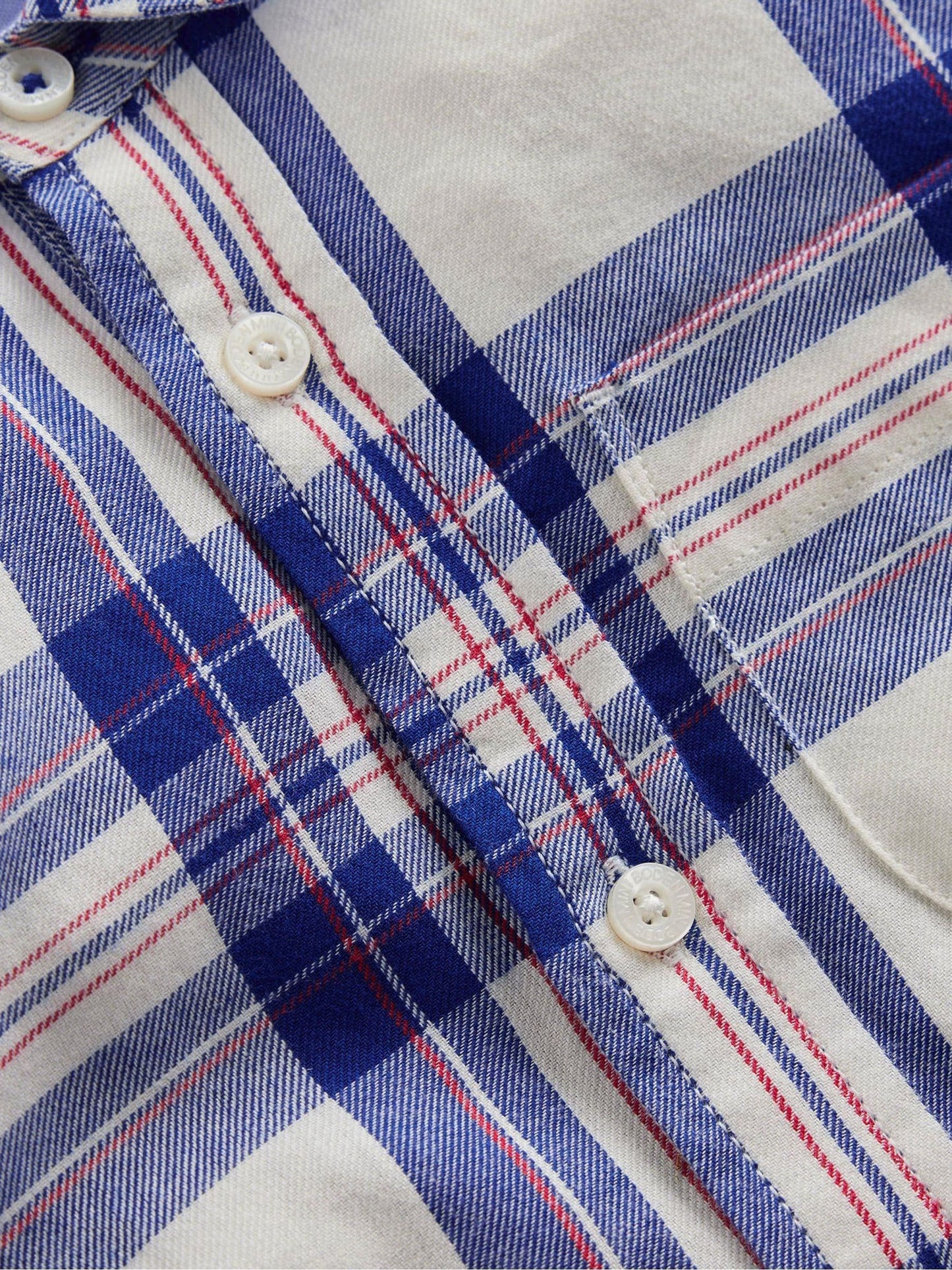 Dsiney Kidz - Boden Blue Cosy Cotton Check Shirt image 3