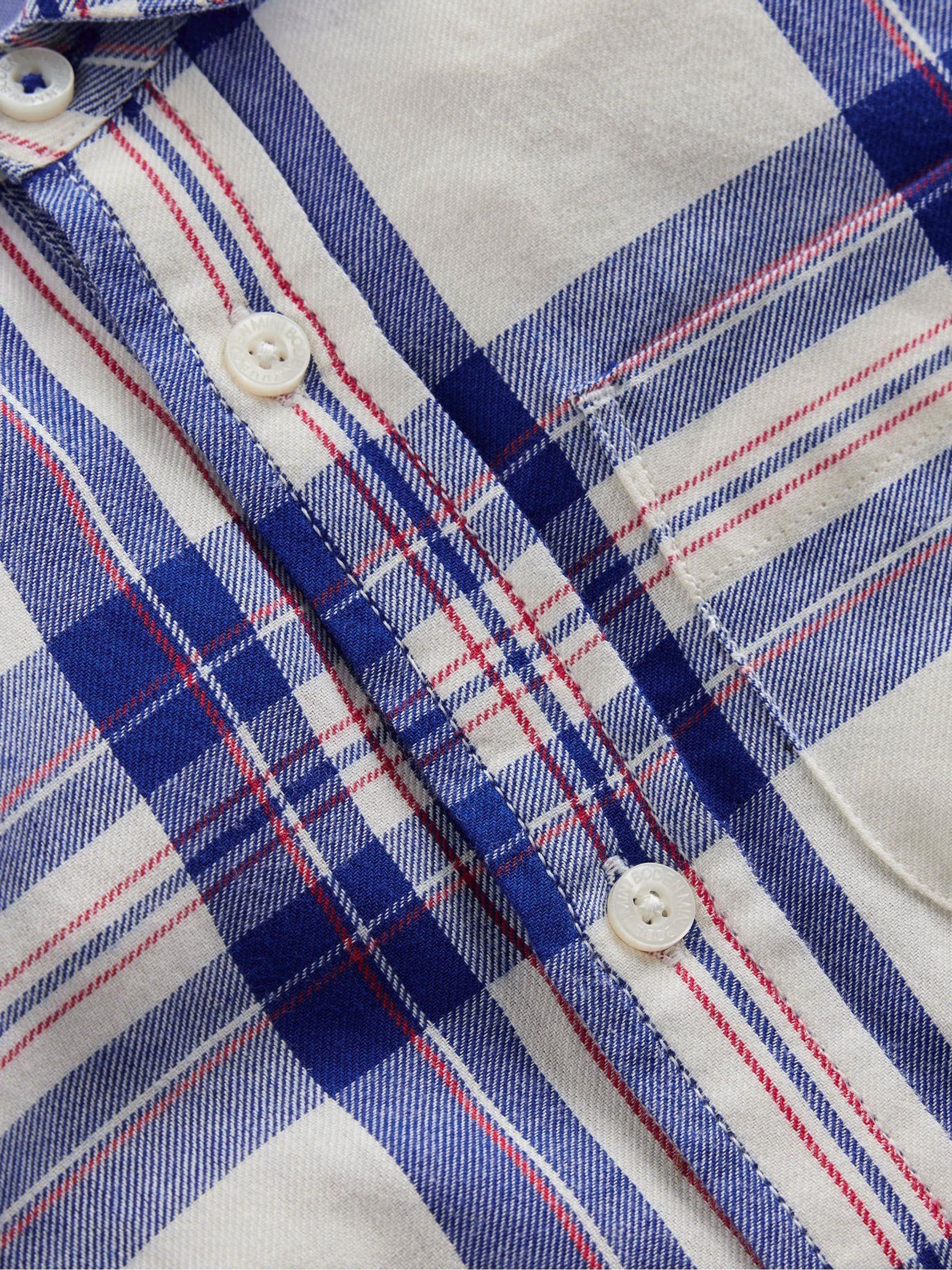 Dsiney Kidz - Boden Blue Cosy Cotton Check Shirt image 3