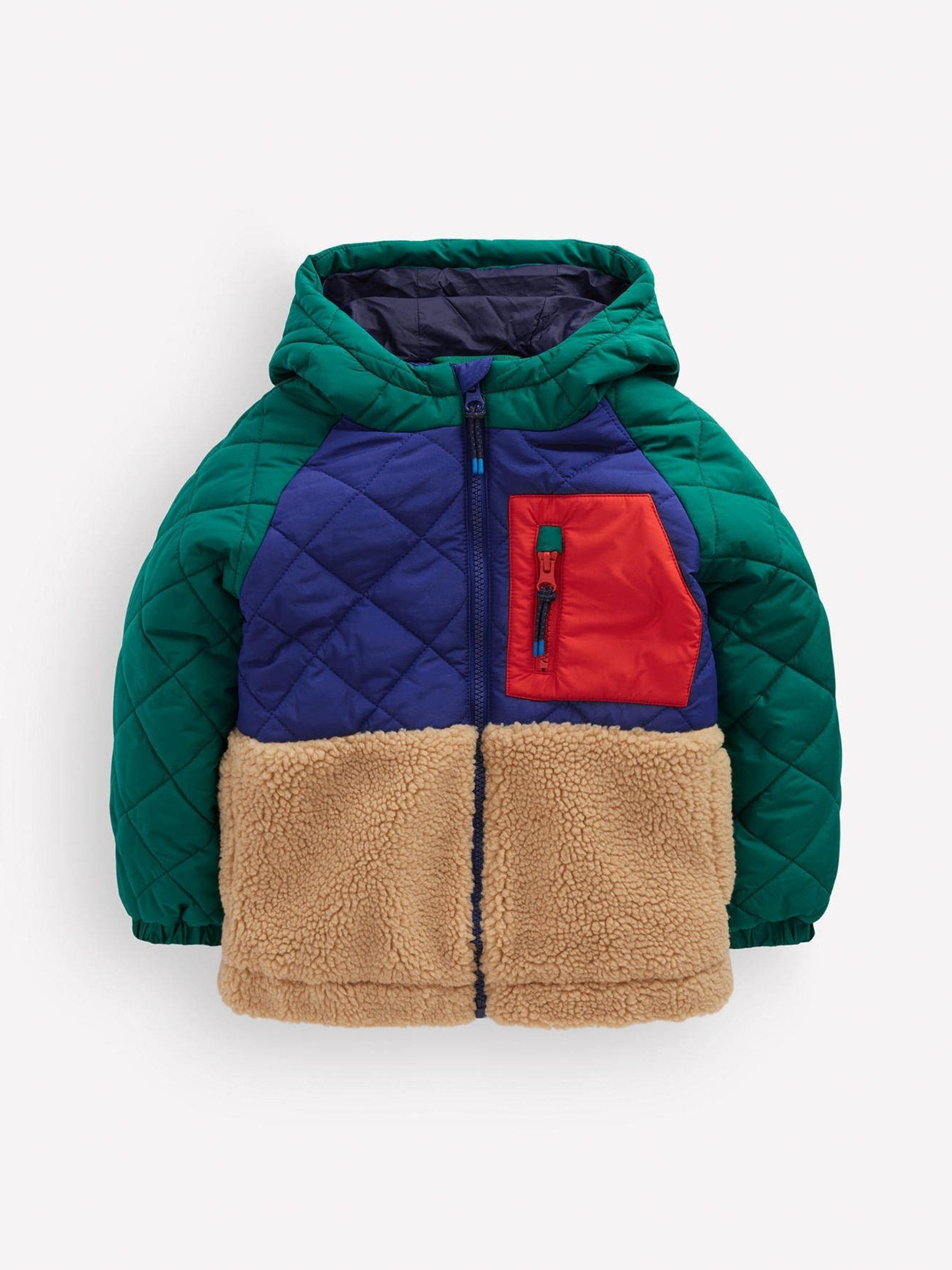 Dsiney Kidz - Boden Green Quilted Borg Jacket image 1