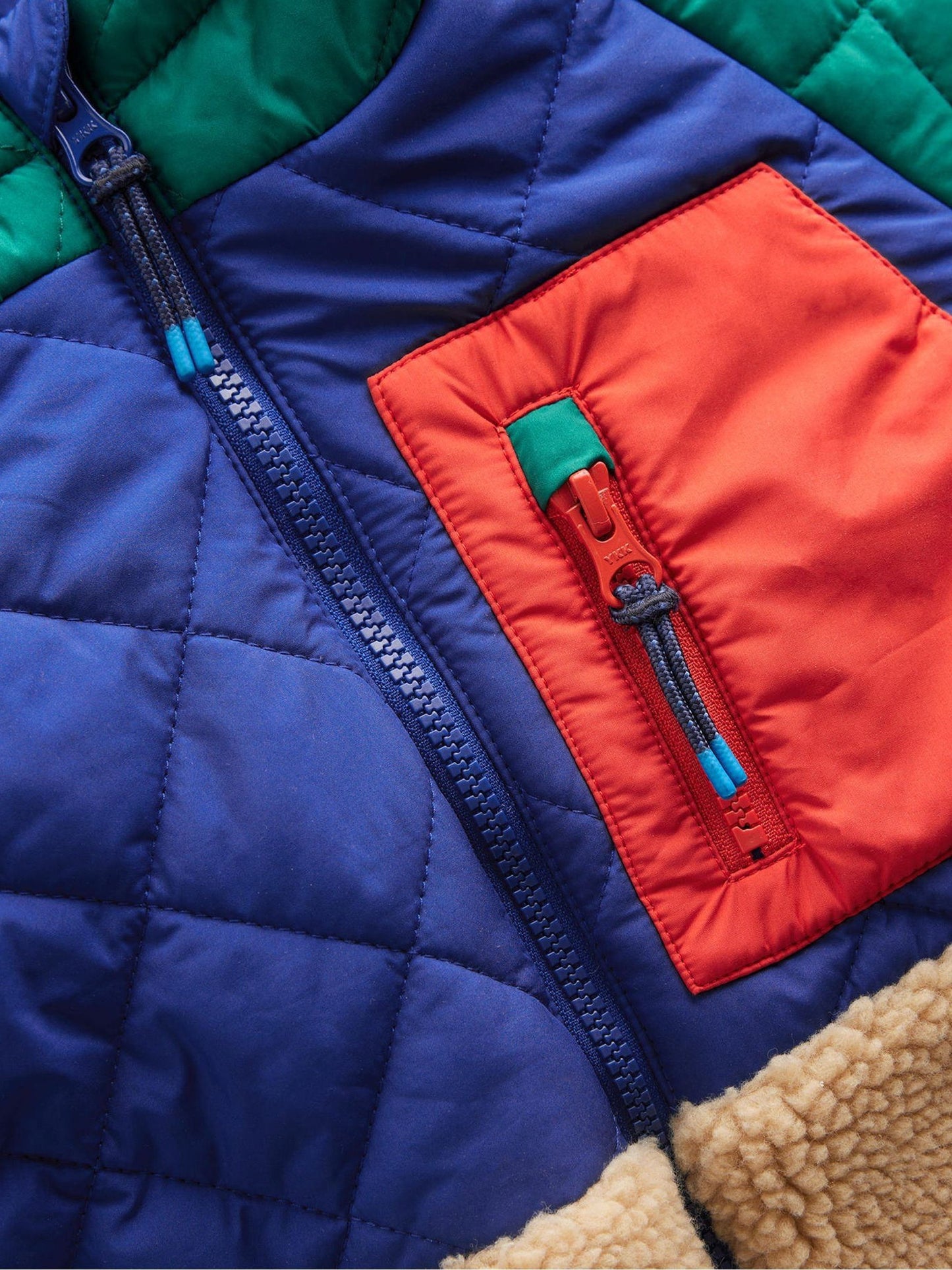 Dsiney Kidz - Boden Green Quilted Borg Jacket image 3