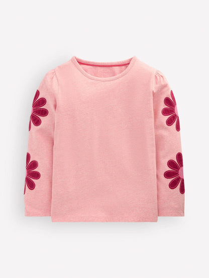 Dsiney Kidz - Boden Pink Puff Sleeve Appliqué  T-Shirt image 1