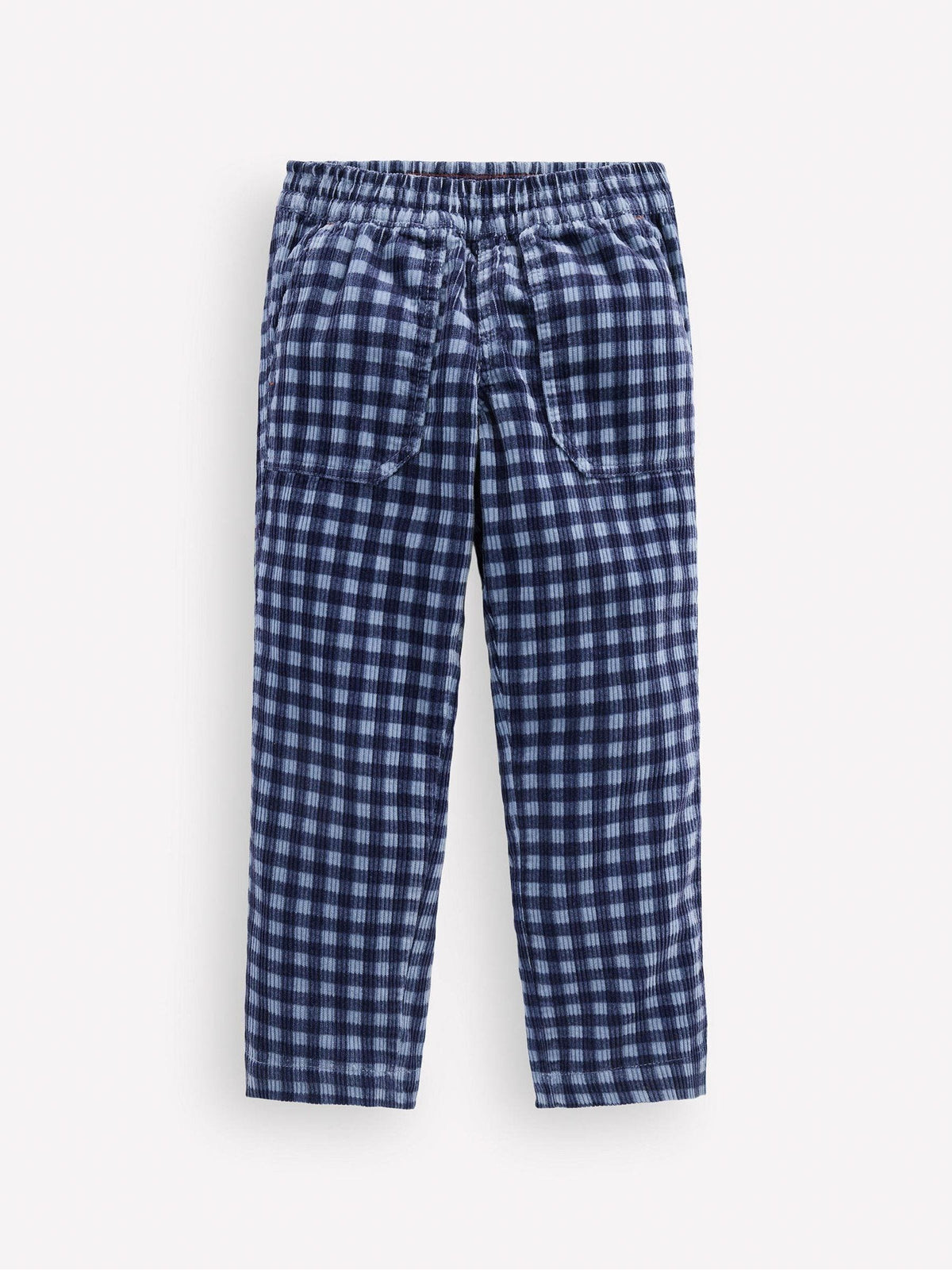 Dsiney Kidz - Boden Blue Check Pull-on Cord Trousers image 1