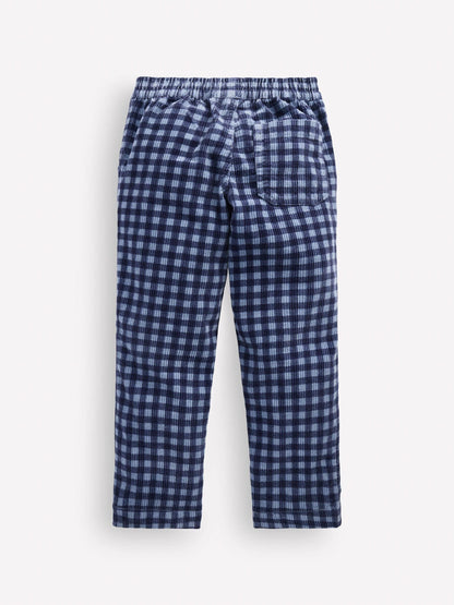 Dsiney Kidz - Boden Blue Check Pull-on Cord Trousers image 2