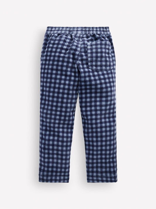 Dsiney Kidz - Boden Blue Check Pull-on Cord Trousers image 2