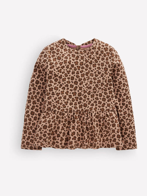 Dsiney Kidz - Boden Brown Long Sleeve Peplum Top image 1