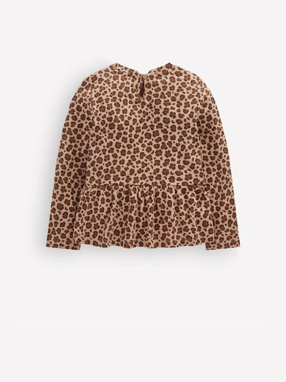 Dsiney Kidz - Boden Brown Long Sleeve Peplum Top image 2