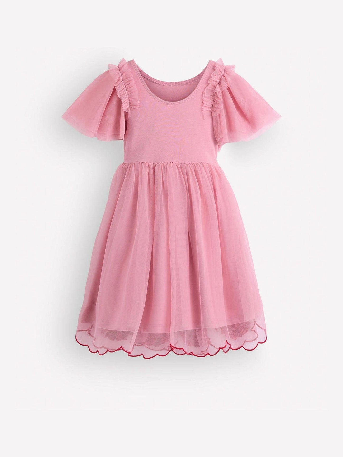 Dsiney Kidz - Boden Pink Short Sleeve Logo Tulle Dress image 2