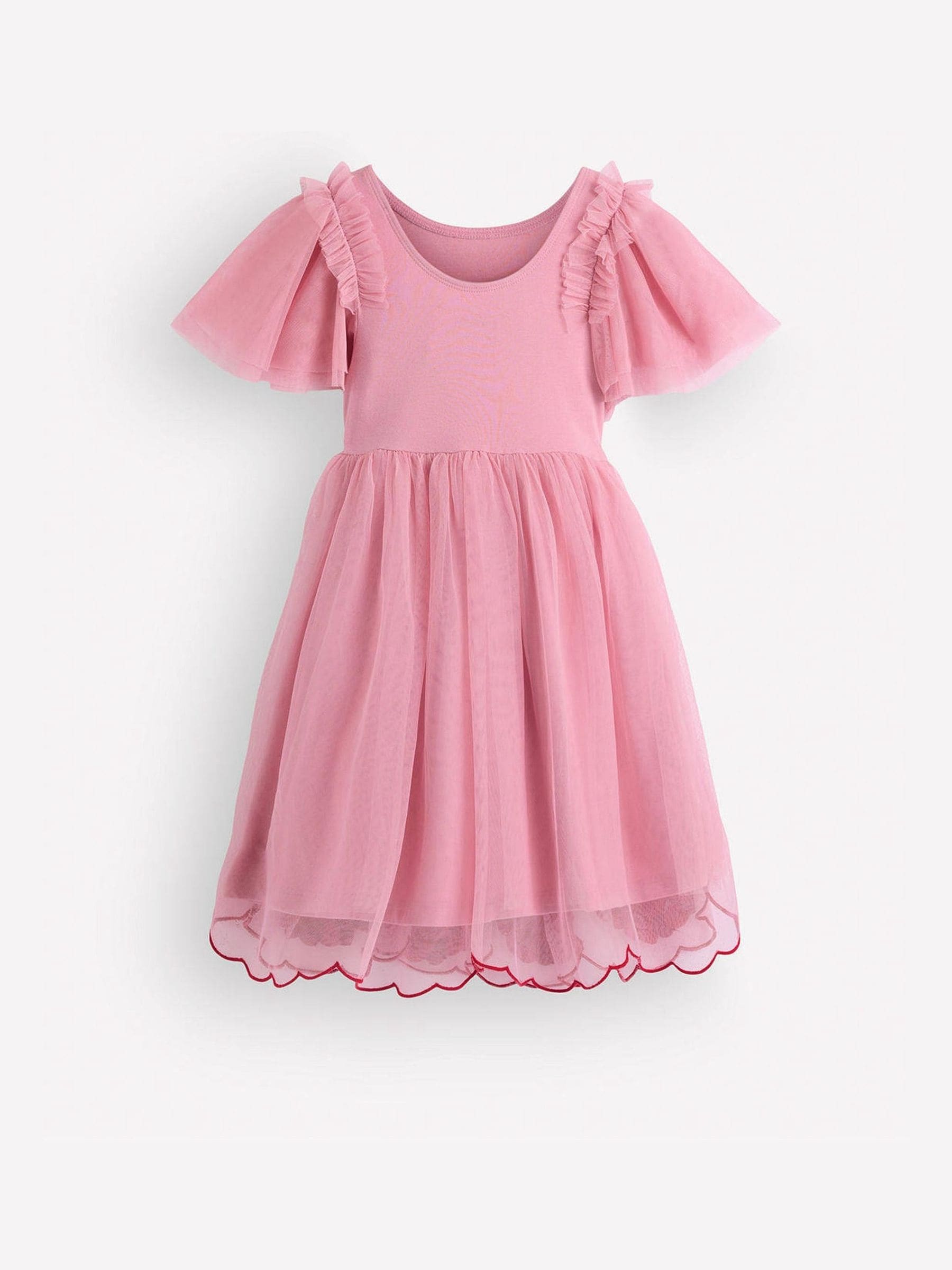 Dsiney Kidz - Boden Pink Short Sleeve Logo Tulle Dress image 2