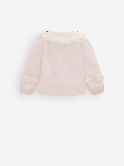 Dsiney Kidz - Boden Cream Broderie Collar Jersey Top image 2