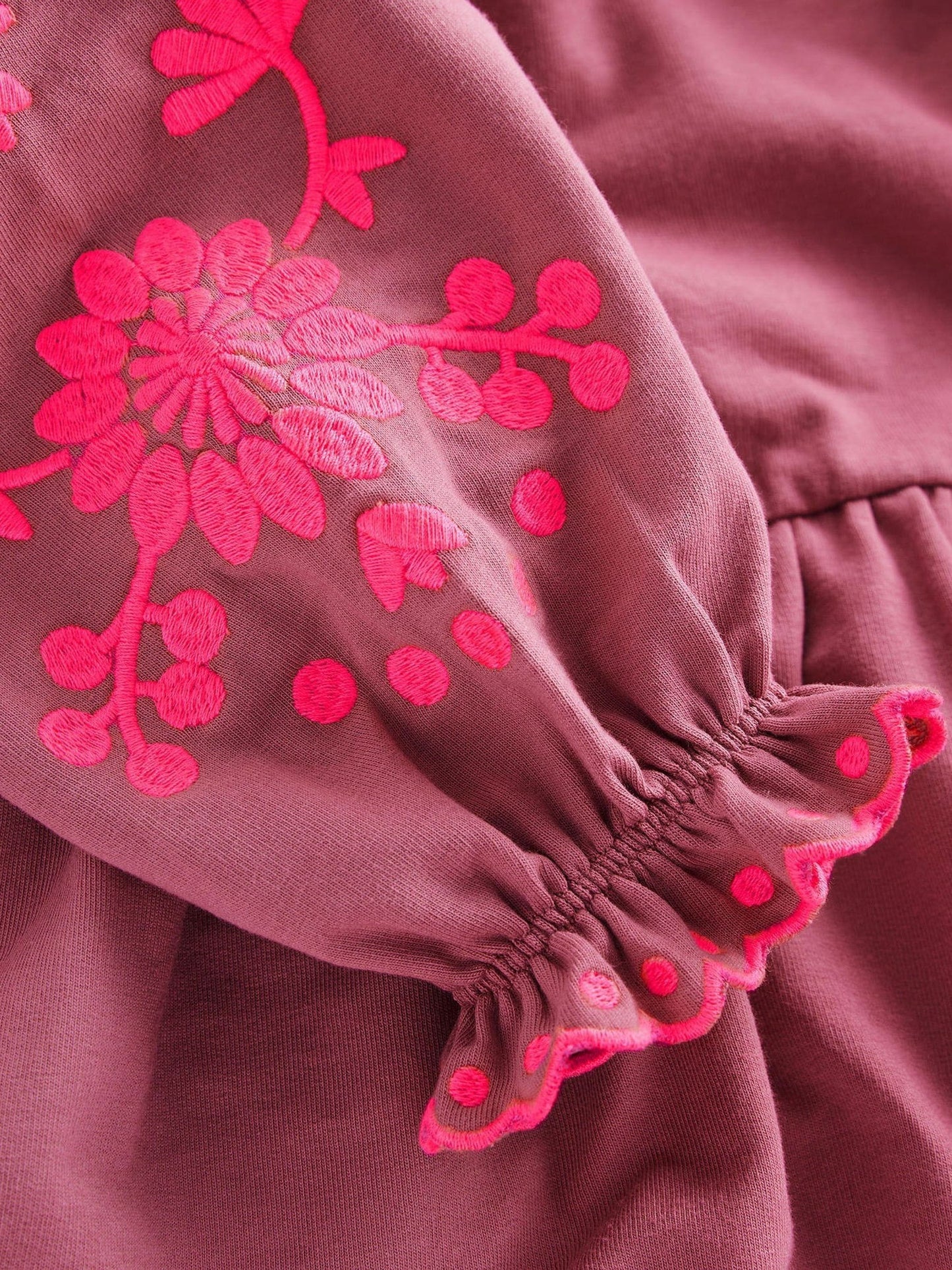 Dsiney Kidz - Boden Pink Embroidered Sleeve Dress image 3