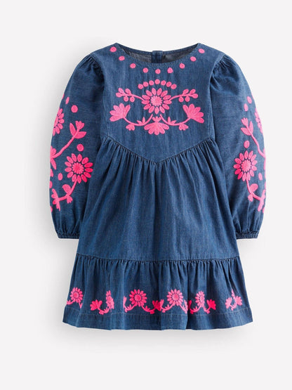 Dsiney Kidz - Boden Blue Celia Wing Sleeve Dress image 1