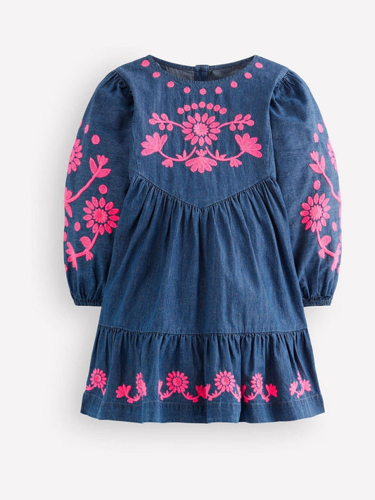 Dsiney Kidz - Boden Blue Celia Wing Sleeve Dress image 1