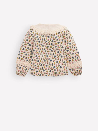 Dsiney Kidz - Boden Cream Broderie Collar Jersey Top image 2