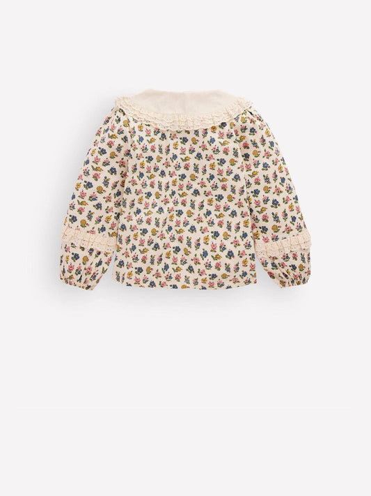 Dsiney Kidz - Boden Cream Broderie Collar Jersey Top image 2