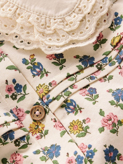 Dsiney Kidz - Boden Cream Broderie Collar Jersey Top image 3