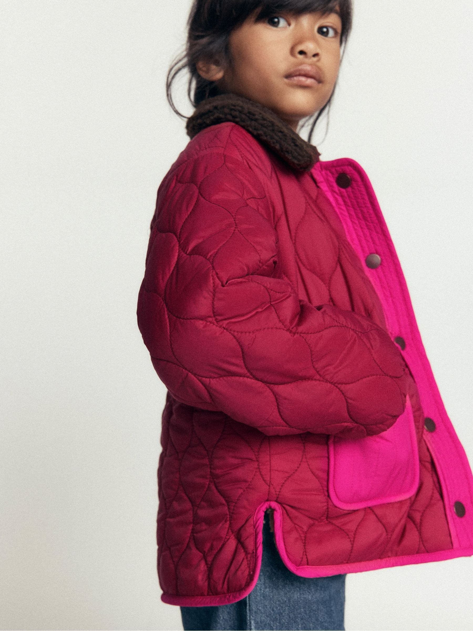 Dsiney Kidz - Boden Pink Reversible Borg Quilted Jacket image 2