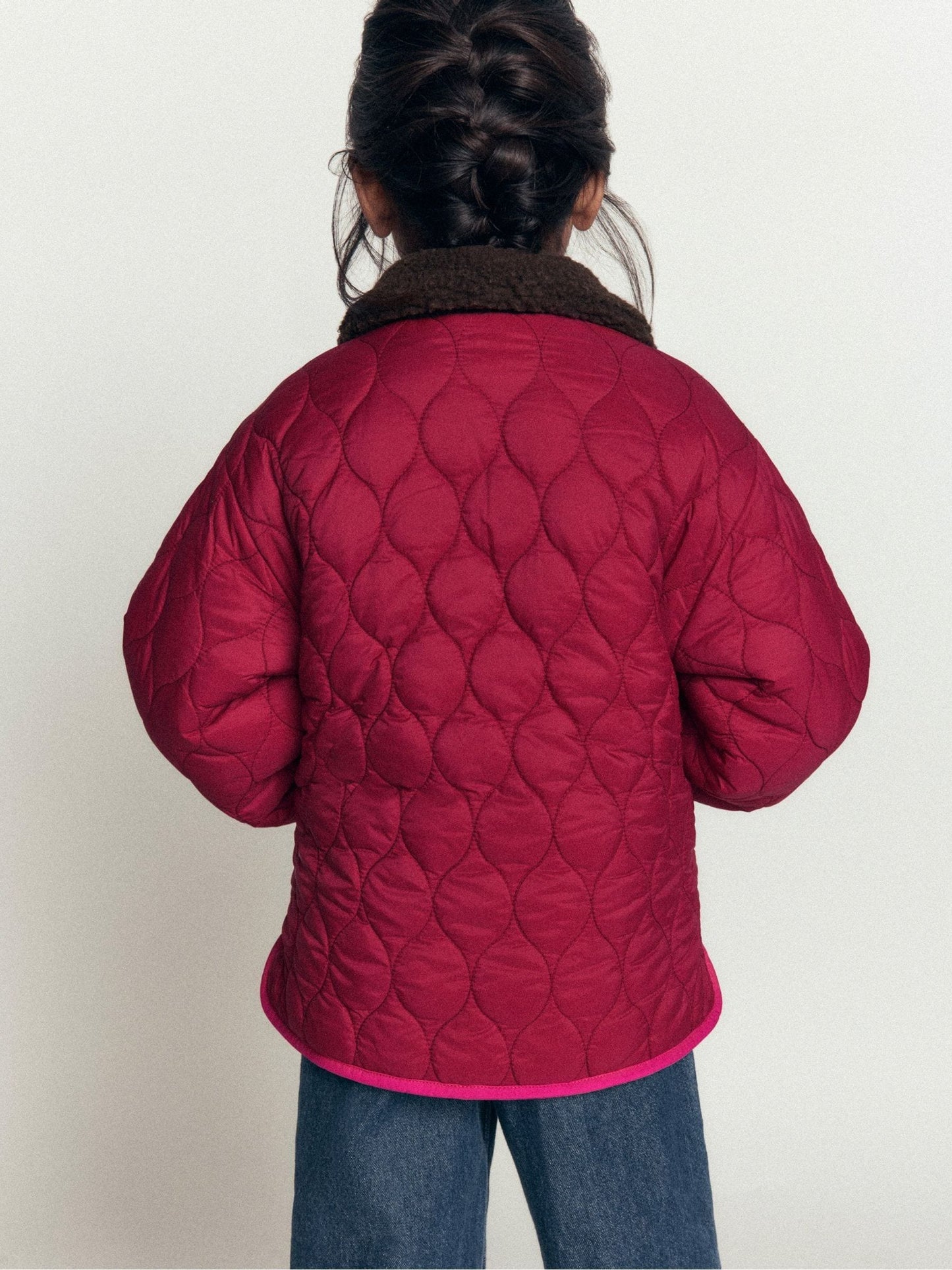 Dsiney Kidz - Boden Pink Reversible Borg Quilted Jacket image 3