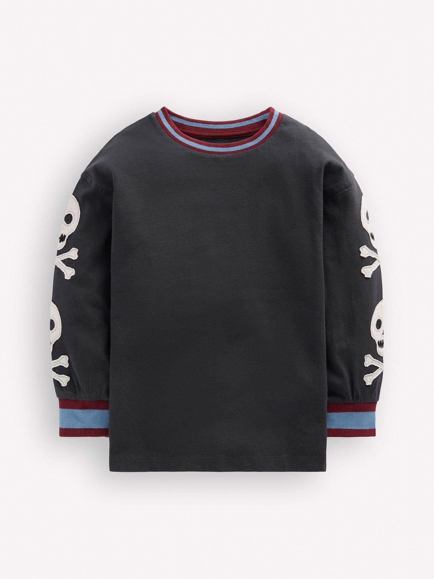 Dsiney Kidz - Boden Grey Skull Sleeved Appliqué T-Shirt image 3