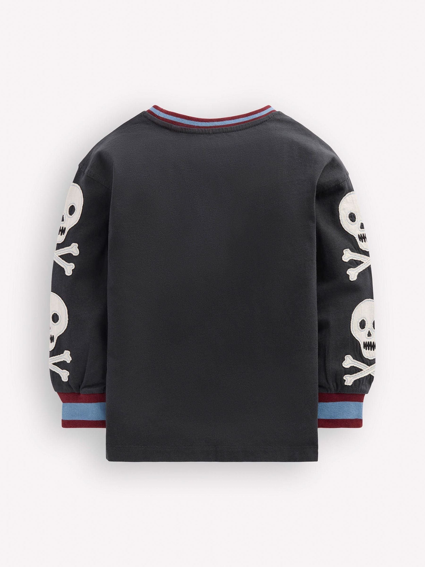 Dsiney Kidz - Boden Grey Skull Sleeved Appliqué T-Shirt image 4