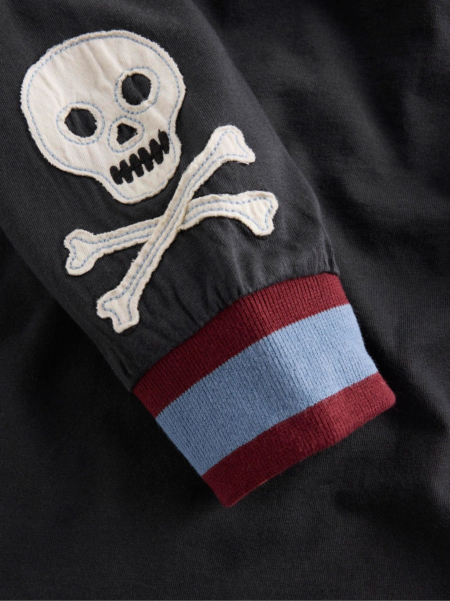 Dsiney Kidz - Boden Grey Skull Sleeved Appliqué T-Shirt image 5