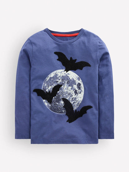 Dsiney Kidz - Boden Blue Halloween Glow Appliqué T-Shirt image 2