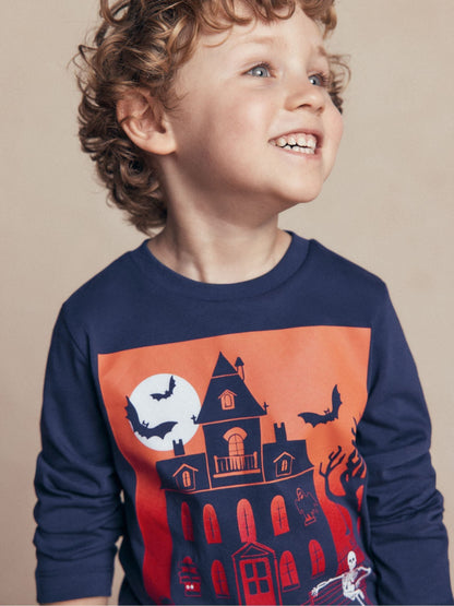 Dsiney Kidz - Boden Blue Long Sleeve Glow T-Shirt image 2