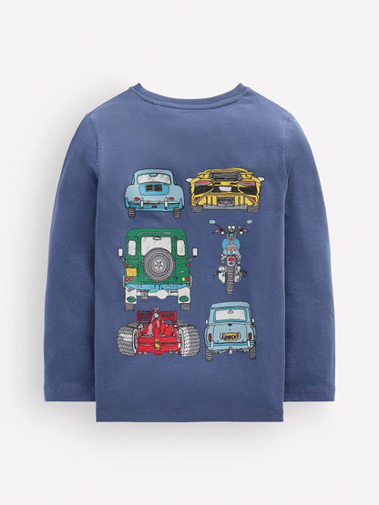 Dsiney Kidz - Boden Blue Front & Back Printed T-Shirt image 2