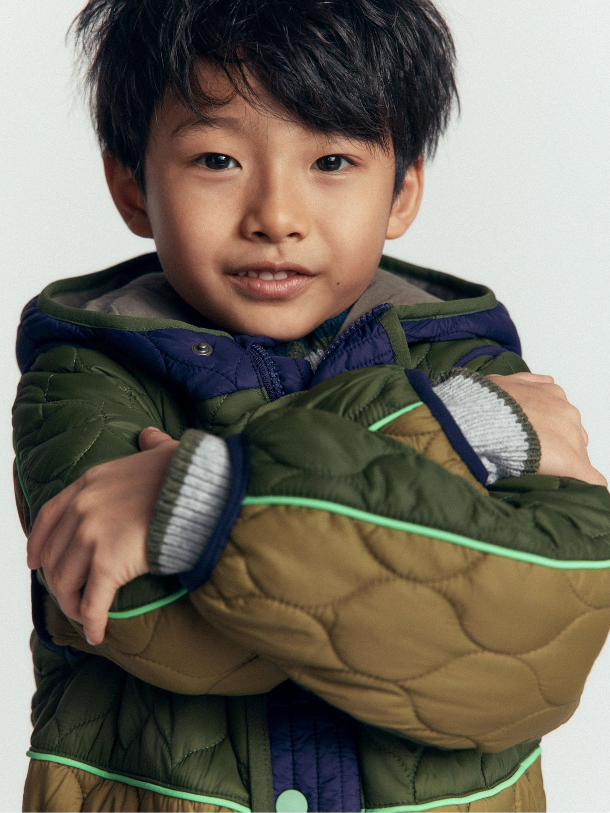 Dsiney Kidz - Boden Green Onion Quilted Coat image 2