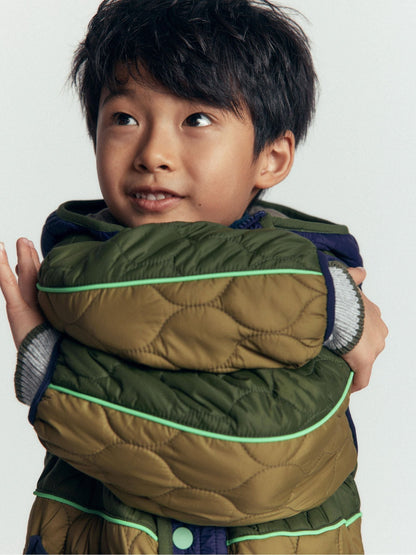 Dsiney Kidz - Boden Green Onion Quilted Coat image 4