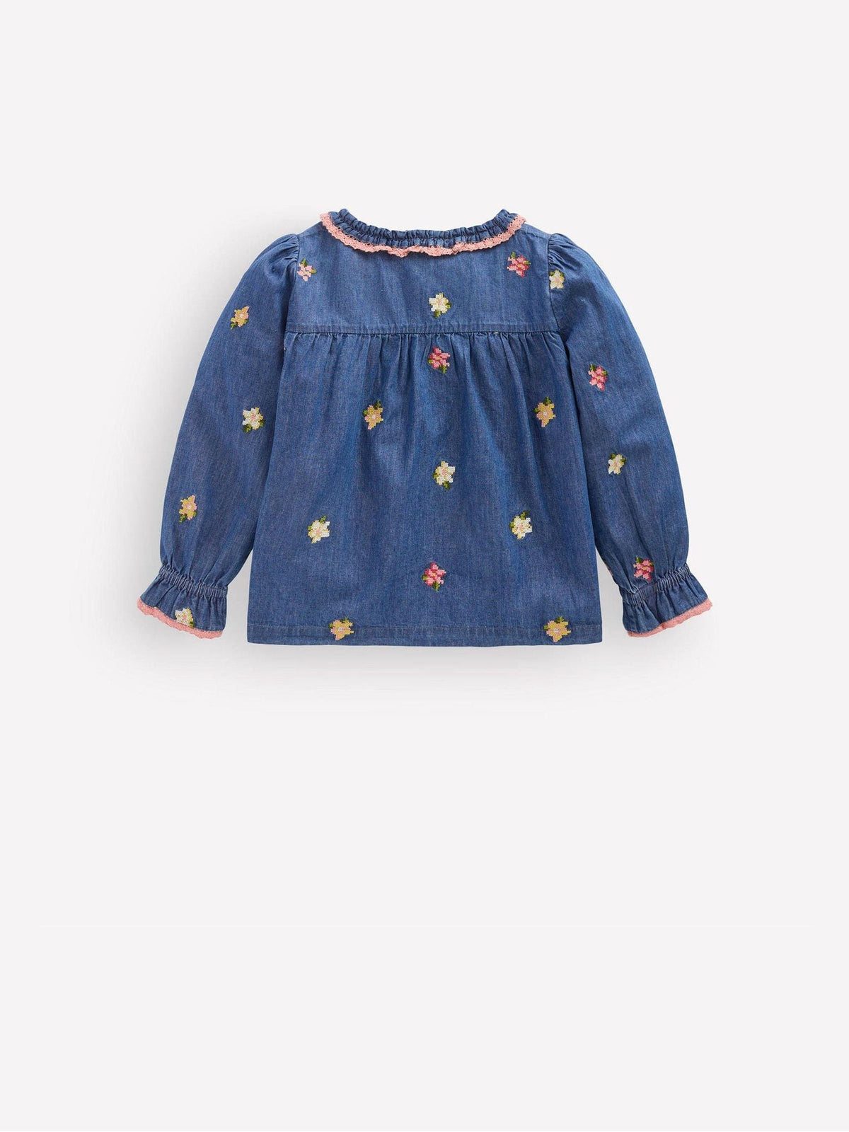 Dsiney Kidz - Boden Blue Frill Button Through Top image 2
