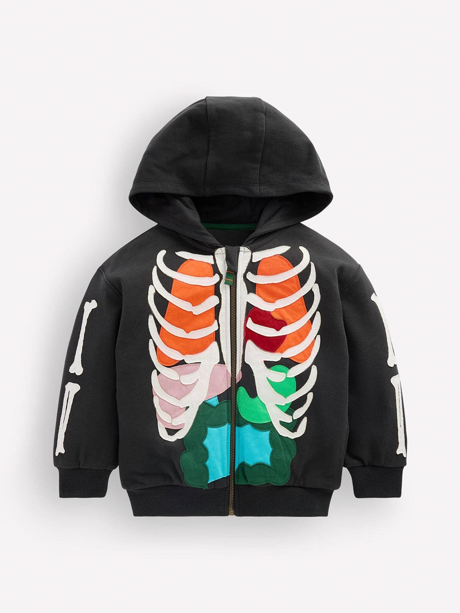 Dsiney Kidz - Boden Grey Skeleton Glow Fun Zip-through Hoodie image 1