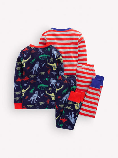 Boden Blue Snug Twin Pack Pyjamas - image 2