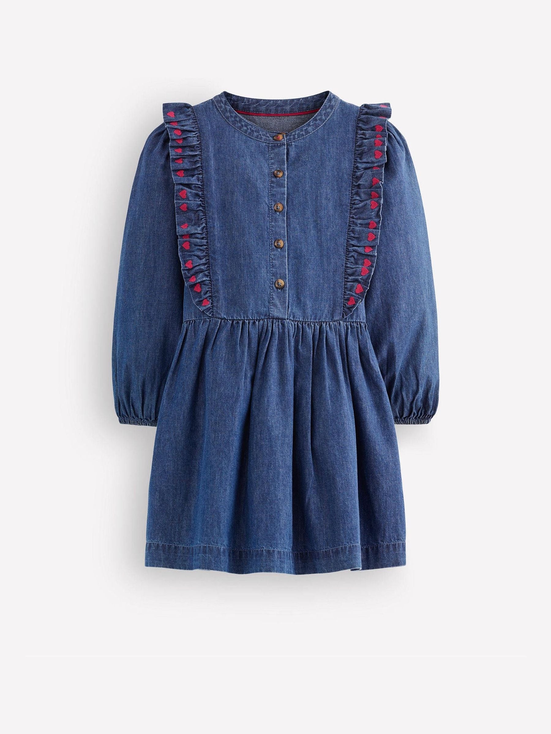 Dsiney Kidz - Boden Blue Winnie Frill Trim Shirt Dress image 1