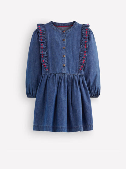 Dsiney Kidz - Boden Blue Winnie Frill Trim Shirt Dress image 1