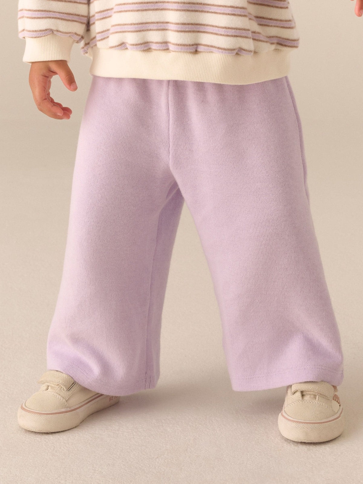 Cream Long Sleeve Top and Wide Leg Trousers Set (3mths-7yrs) - image 3