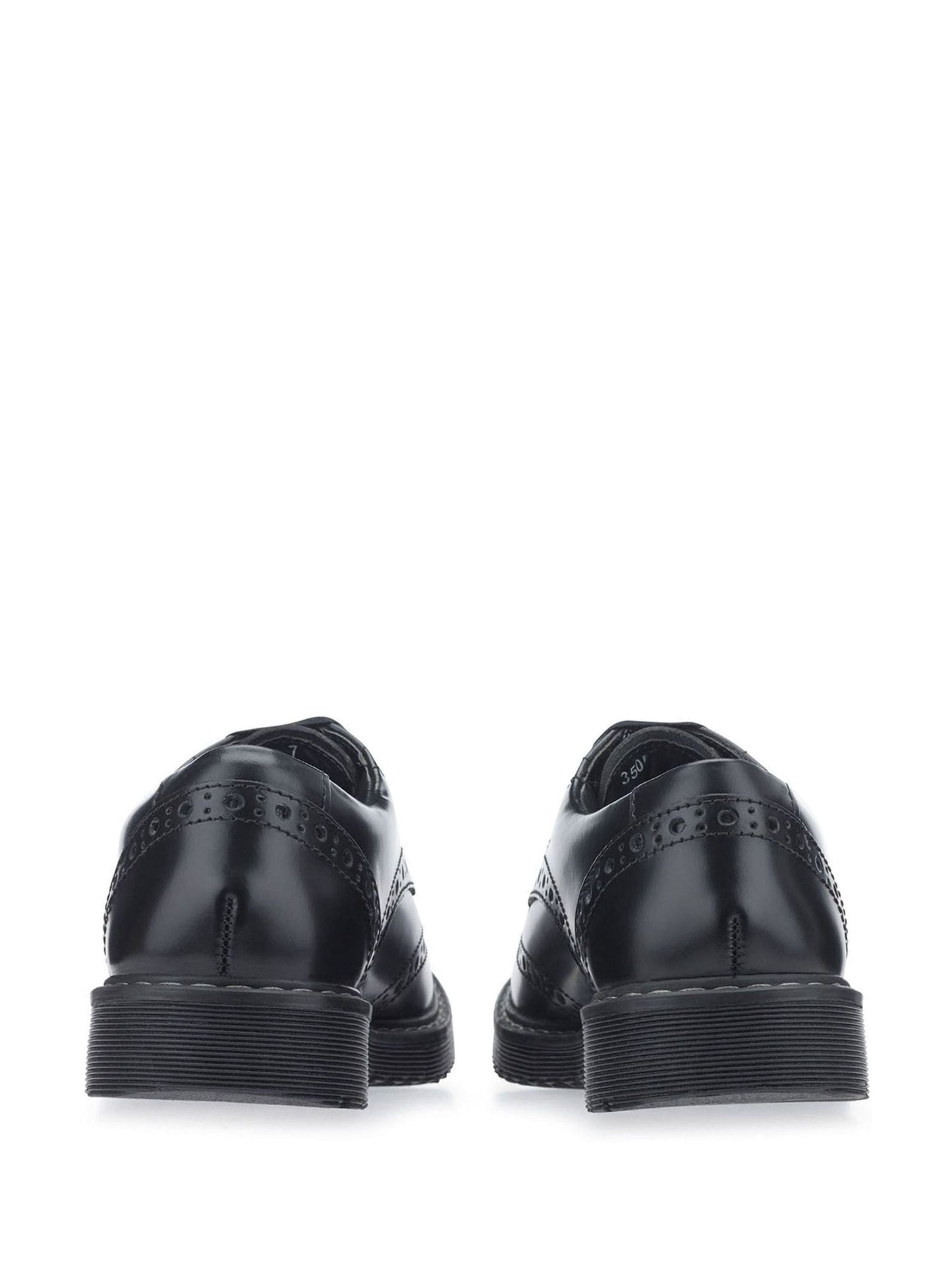 Start Rite Black Wide Fit Leather Impulsive Chunky Brogue Lace Up Stitch Down School Shoes image 6