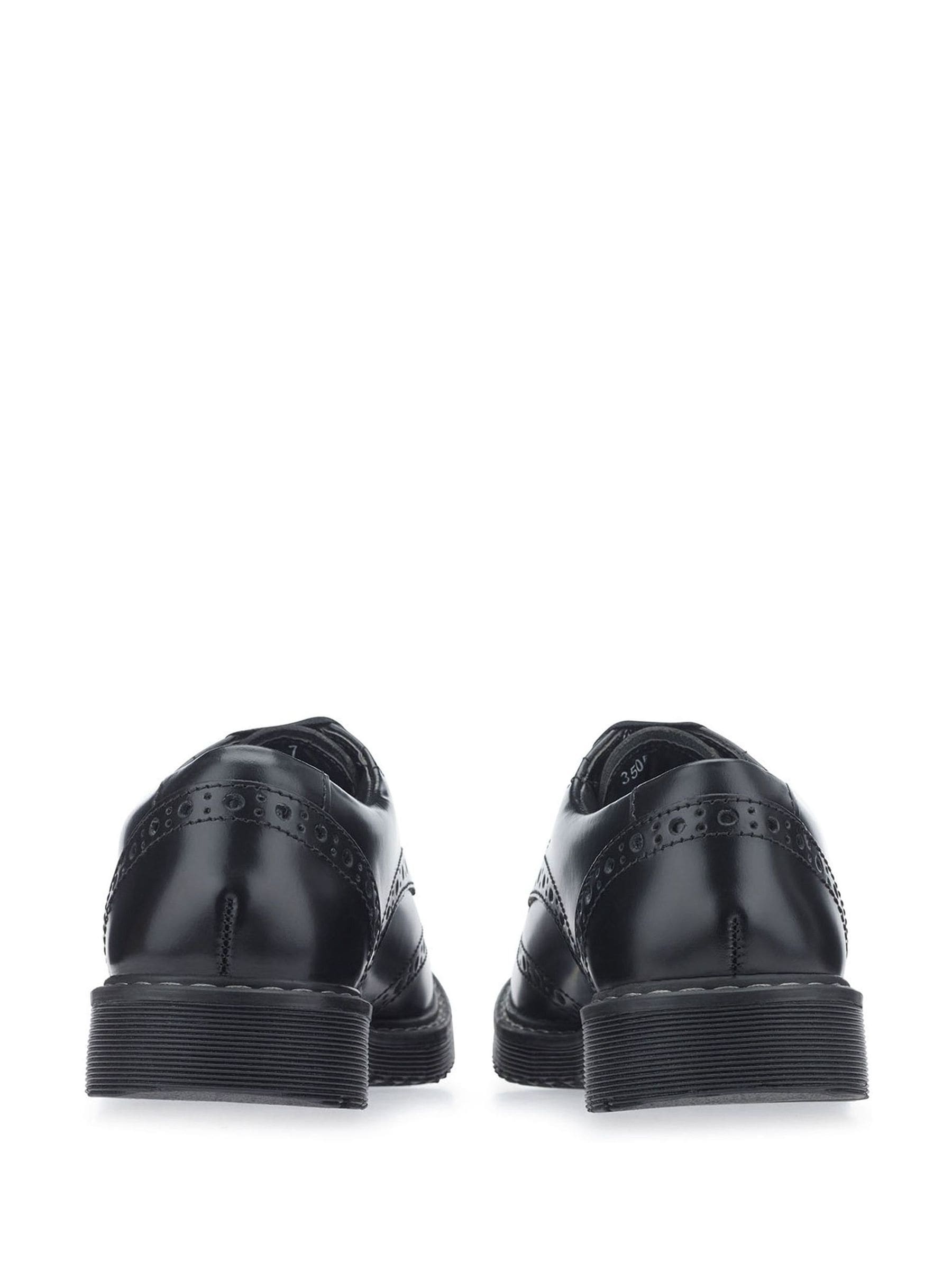 Start Rite Black Wide Fit Leather Impulsive Chunky Brogue Lace Up Stitch Down School Shoes image 6